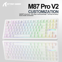 Attack Shark M87prov2 Triple Mode Mechanical Keyboard Rgb Light Wireless Bluetooth Custom Hot Plug Side Engraved Gaming Keyboard