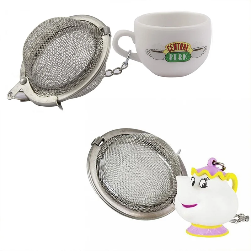 American Drama Friends Chandler Bing Action Figure Toys Disney Beauty And The Beast Mrs. Potts Funny Tea Strainer Birthday Gift