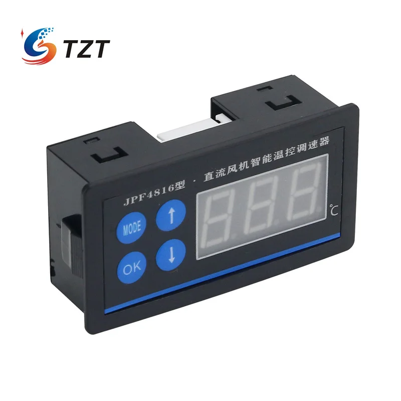 TZT JPF4816 Chassis Fan Speed Controller Basic Version DC 12V 24V 48V PWM Temperature Control without 485 Serial/with 485 Serial