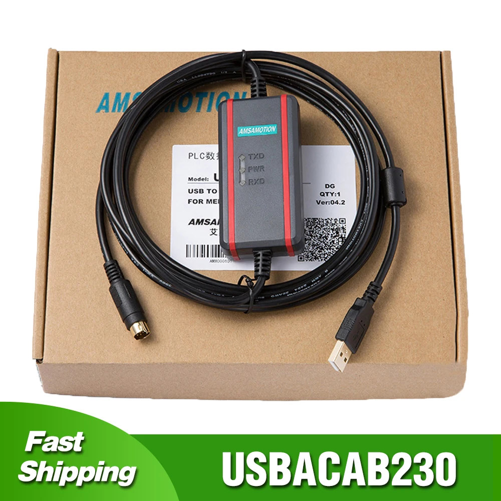 USBACAB230 for Delta DVP ES EX EH EC SE SV SS PLC Programming Cable USB-DVP USB TO RS232 Adapter For Xinje XC/XD/XE Date Line