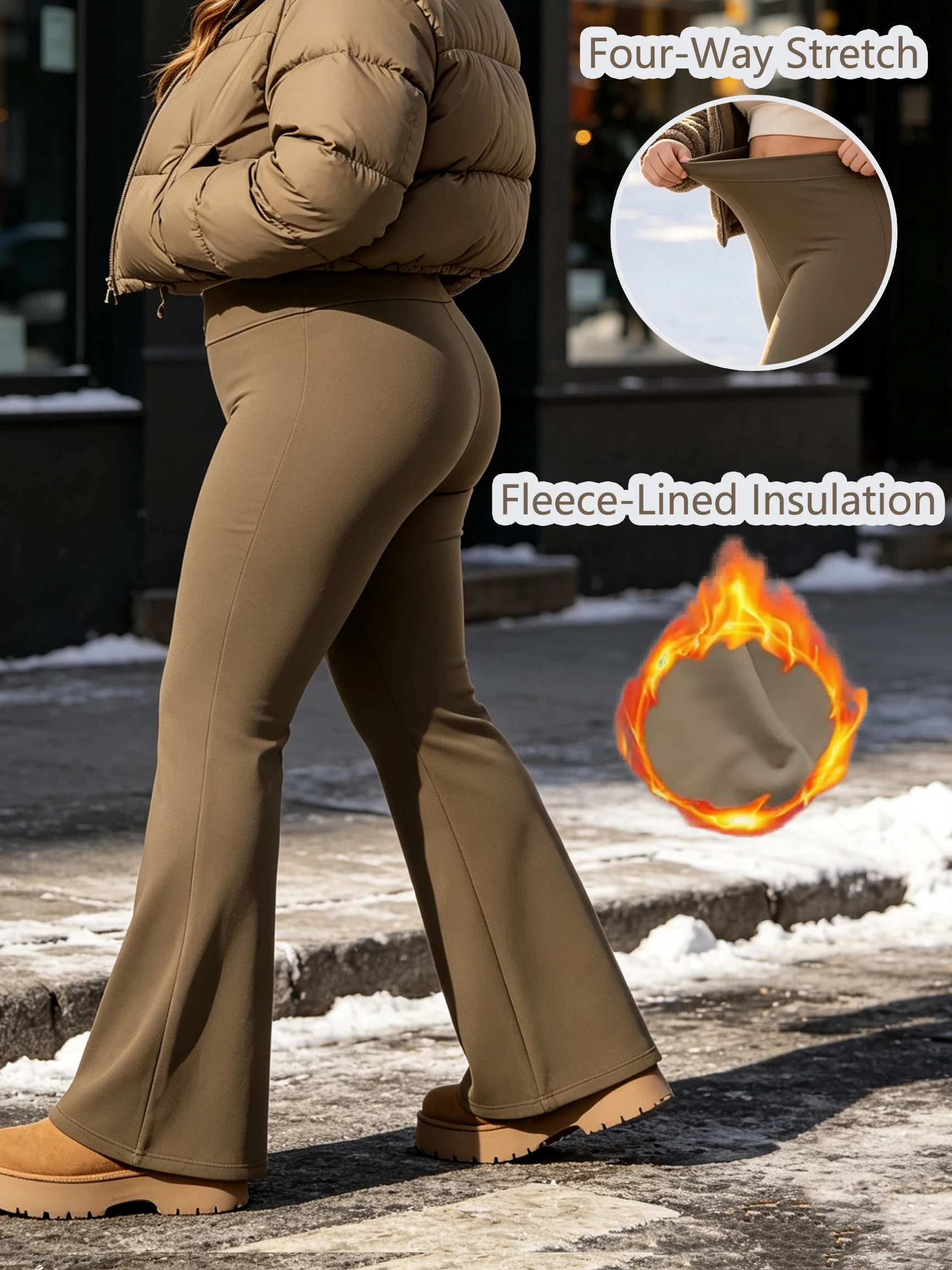 High Waist Wide Leg Pants for Women, High Elasticity Belly Control Tight Fit, Casual All Season Outdoor Fitness Running Sportswe