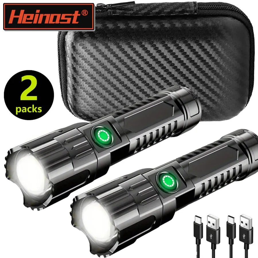 

NEW Portable Telescopic Zoom Handheld Flashlights Super Bright LED USB Rechargeable Emergency Lantern For Outdoor Camping