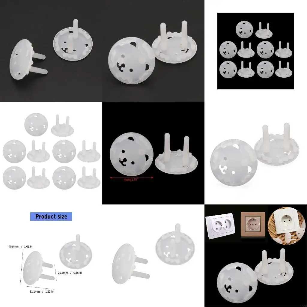 ฝาครอบปลั๊กไฟ (10 แพ็ค) ฝาครอบป้องกันไฟฟ้าป้องกันเด็กแบบใส forBaby L8RB