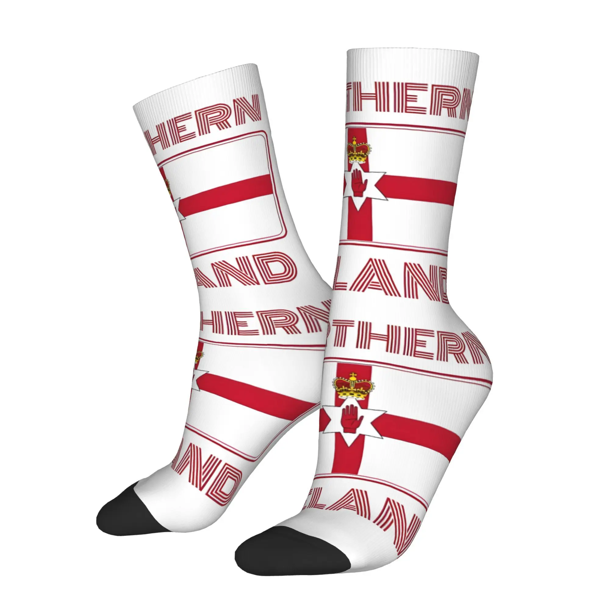 

Funny Sock for Men Northern Ireland Nostalgic Style Hip Hop Vintage Happy Quality Pattern Printed Crew Sock Casual Gift