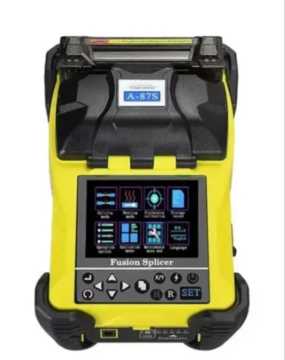 Fornecimento de fábrica A-87s A-15F Splicer automático de fibra óptica com VFL para FTTH para redes 4G 3G GSM POE