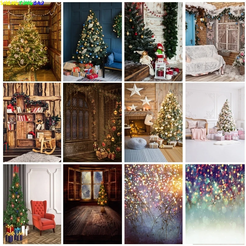 

Vinyl Custom Christmas Backgrounds For Photography Winter Snow Gift Baby Newborn Portrait Photo Backdrop Photocall 210315STY-02