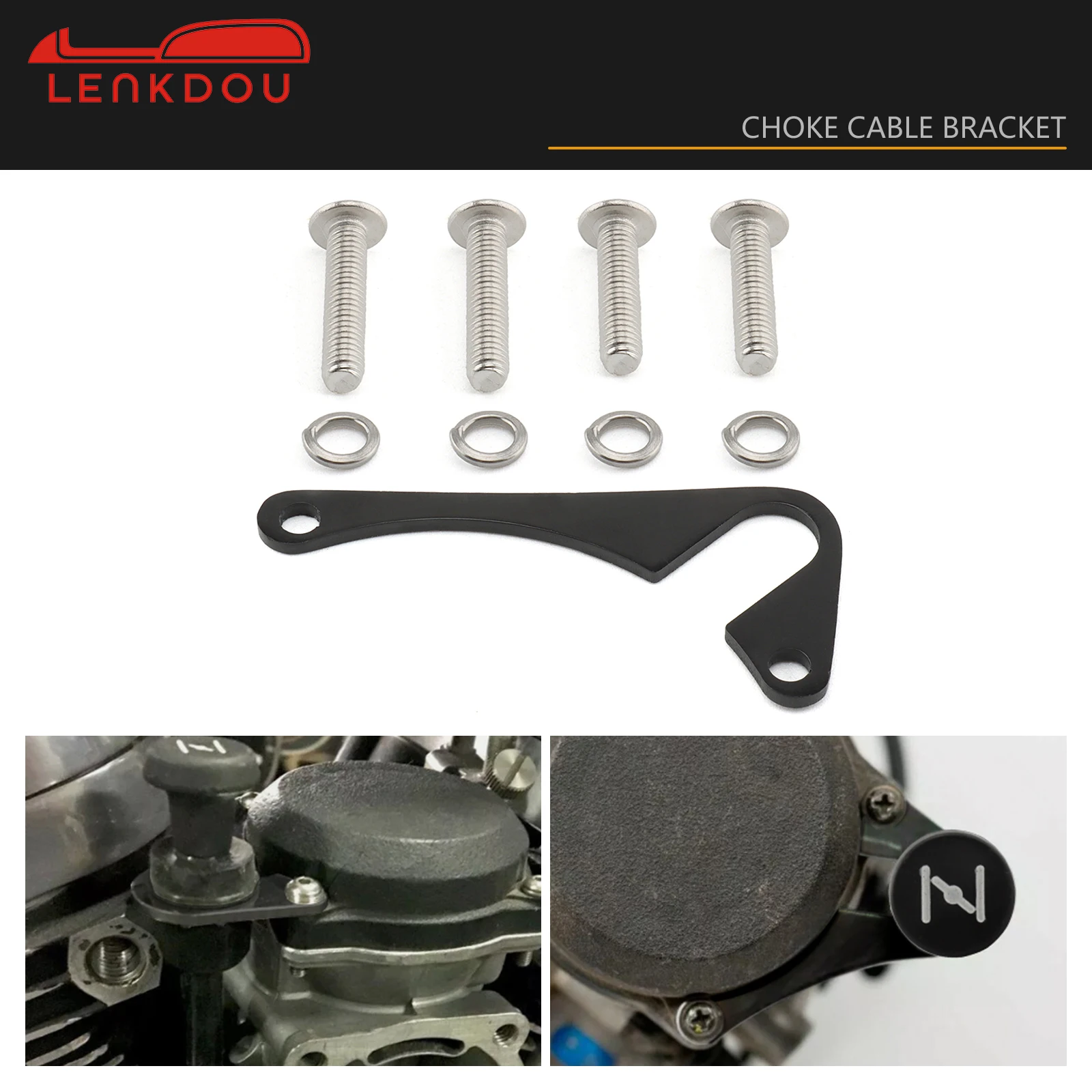 Motorcycle Choke Cable Relocation Bracket Stainless Steel For Harley Big Twin Sportster XL883 XL1200 Iron 883 1988-2006 Twin Cam