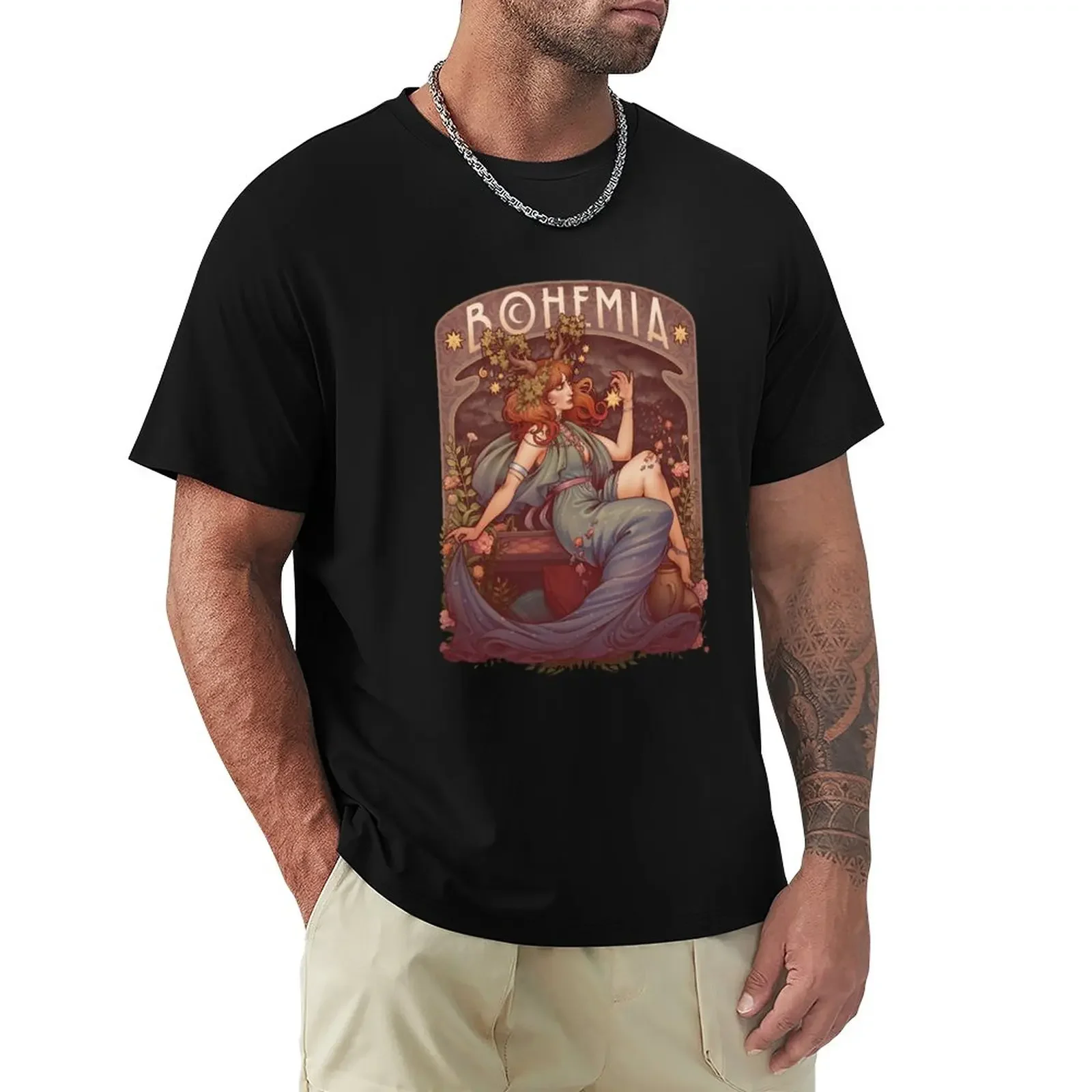 Bohemia T-Shirt quick-drying oversized sweat Men's t-shirts