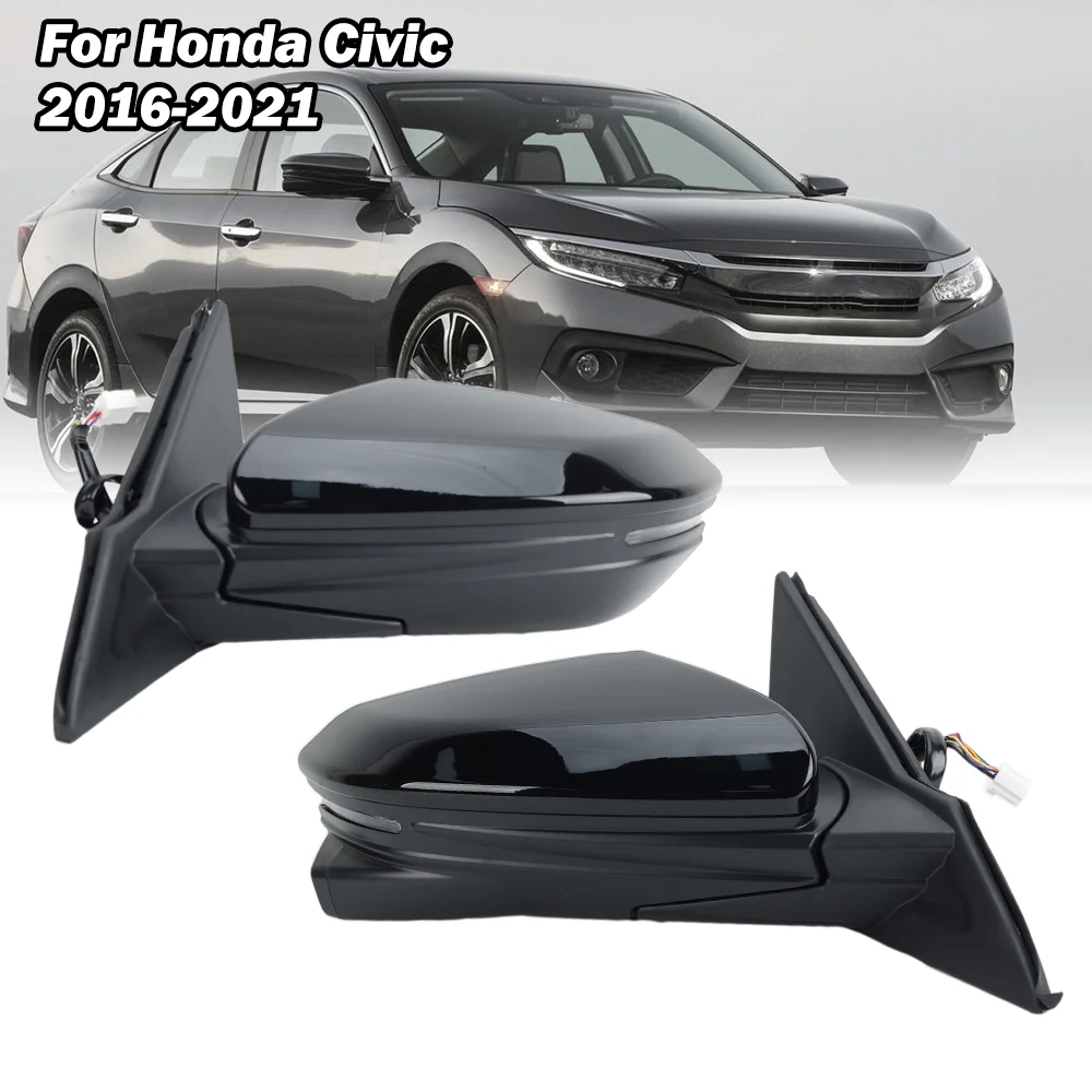 Pearl White Mirror Cover Shell For Honda Civic (2016-2021) – Passenger Right Side, Painted Plastic