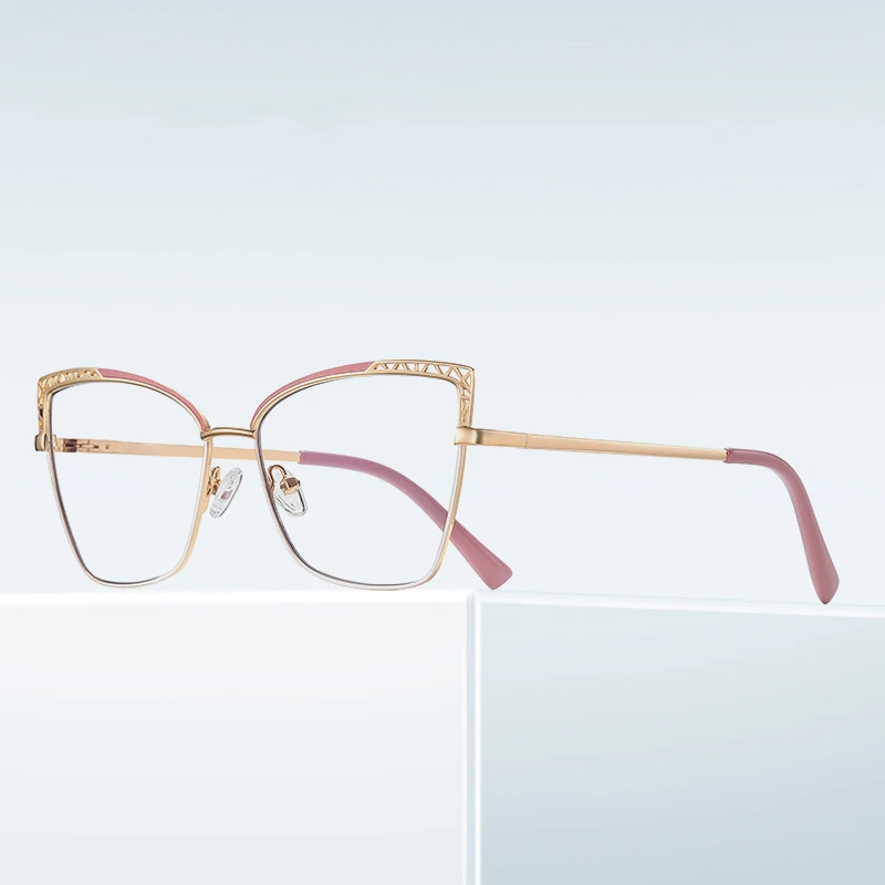 

Cat-eye Anti-blue Light Glasses With Plain Face And Metal Frame 99007