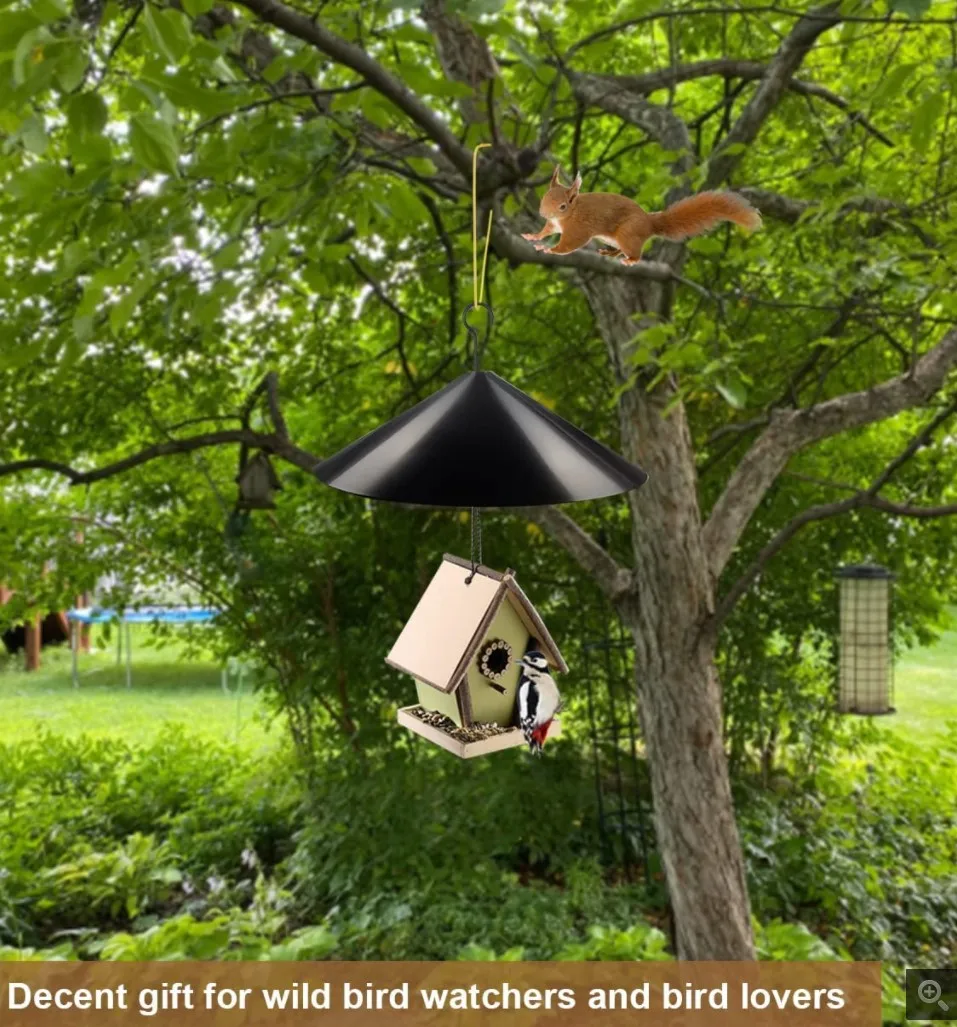 Squirrel Baffle for Bird Feeder Pole Outside Hanging Mount Bird House Guard for Outdoor Shepherd’s Hook