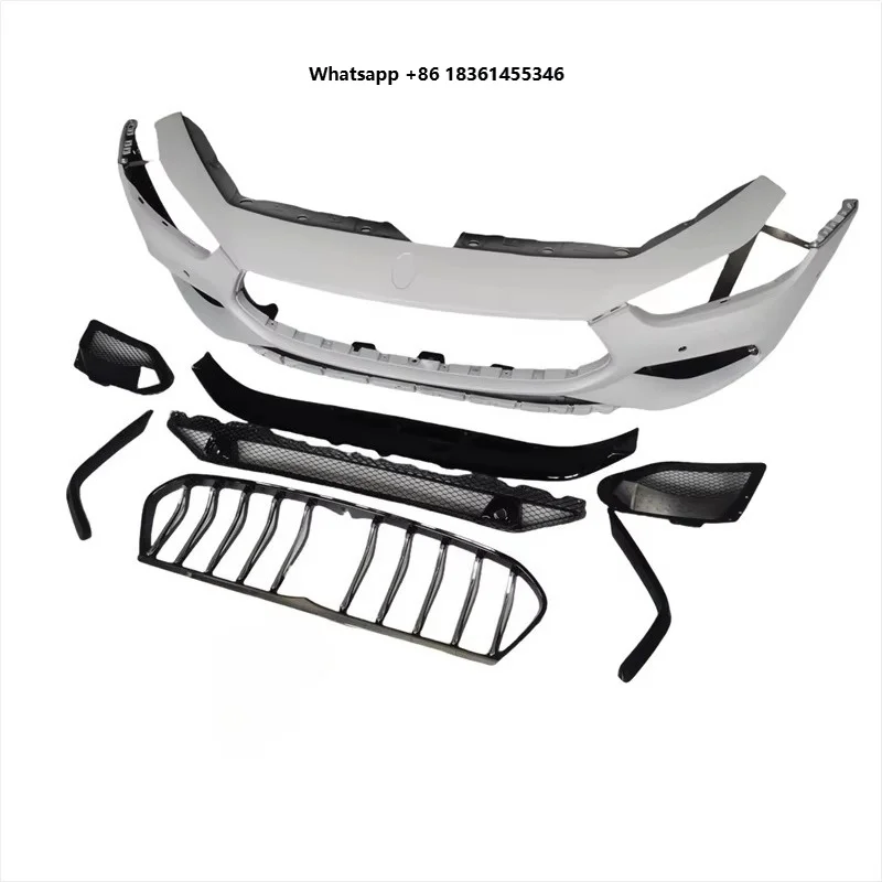 

For Ghibli 2014 2015 2016 2017 Facelift Tuning Conversion Upgrade To 2018-2023 Sport Trofeo GTS Front Bumper Body Kits