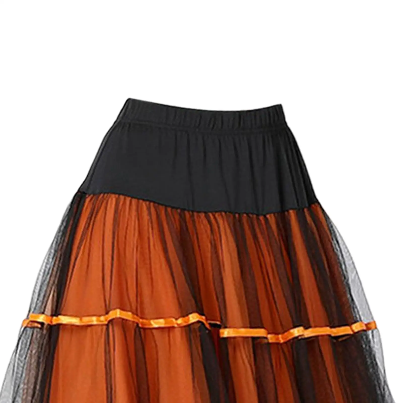 Jupe de danse de salon pour femmes, Costume de valse Flamenco, ceinture élastique, grande balançoire, vêtements de danse pour adultes, Accessoires de Costume de danse du ventre