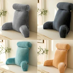 Warm Bed Rest Reading Pillow Office Sofa Bedside Back Cushion for Chair Bed Lumbar Support Cushions Backrest with Headrest 이불