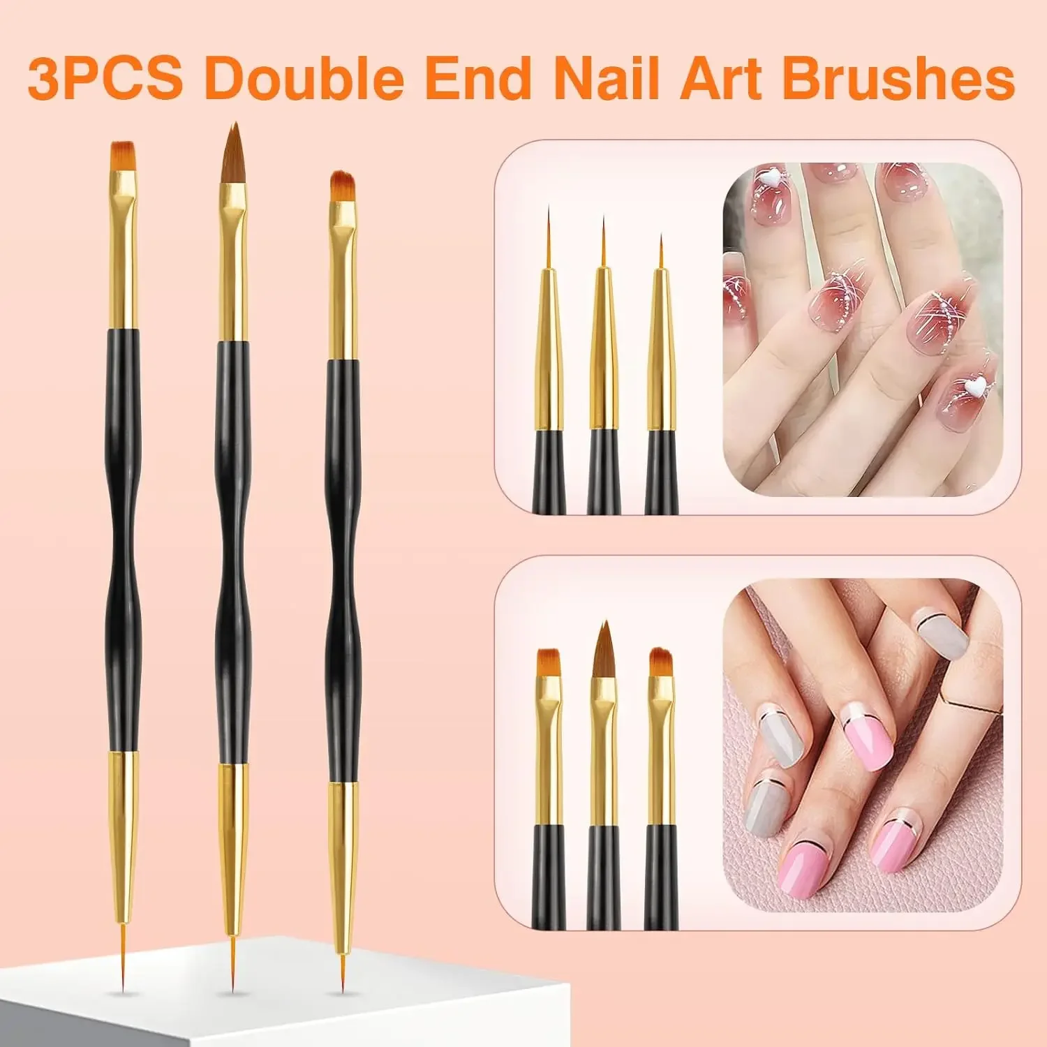 40-Piece Professional Nail Art Brush Set: Complete Nail Painting Kit, Multiple Combos, Essential for Home DIY & Nail Salons.