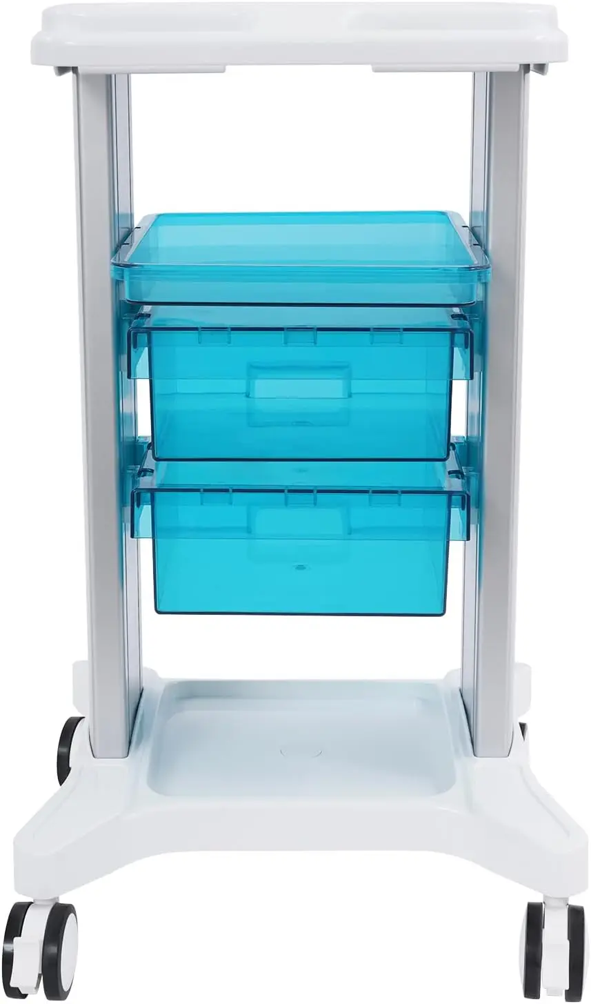 عربة ترولي طبية | عربة المستشفى رولينج لاب مع درجين | عربة المرافق المتنقلة مع عجلات وصينية | صالون التجميل S #5