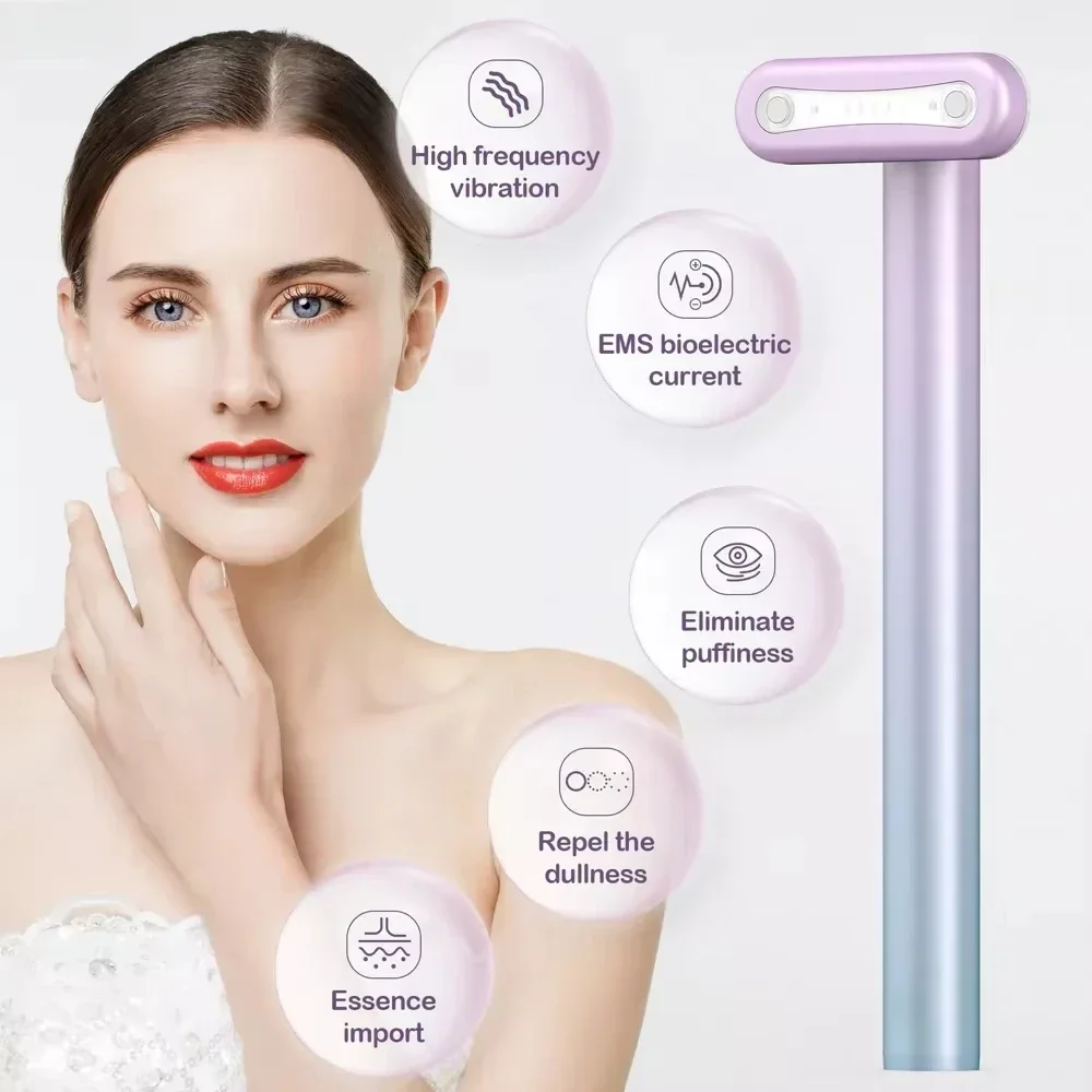 Dispositivo de Estiramiento Facial de microcorriente EMS, terapia de luz roja LED, máquina de masaje Facial, cuidado de la piel, dispositivo de elevación antiarrugas de belleza