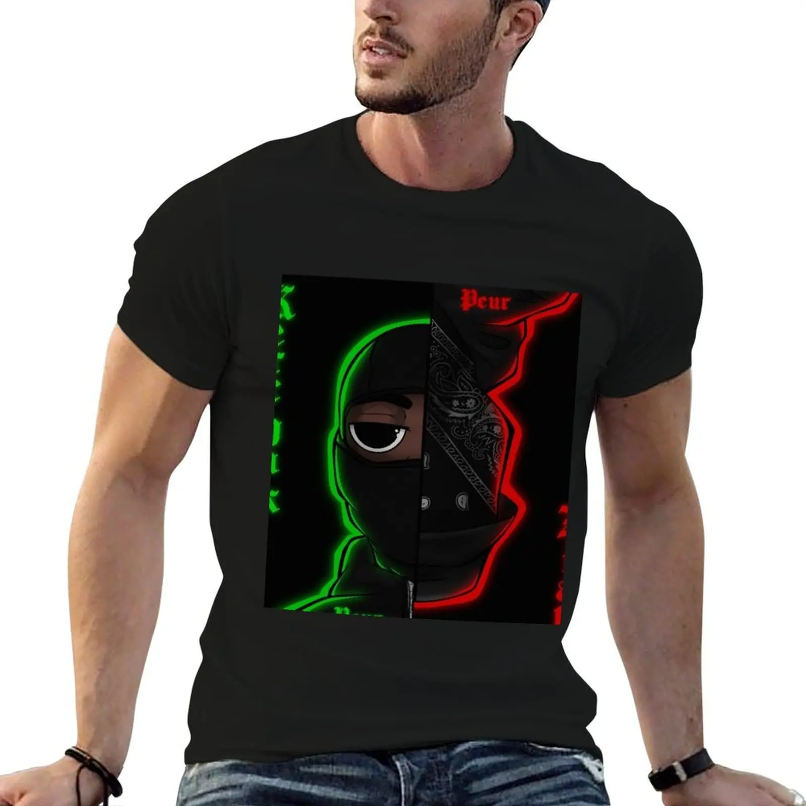 KERCHAK X ZIAK FEAR T-Shirt graphic t shirts for man t shirt man plain t shirts for man graphic funny T-shirt
