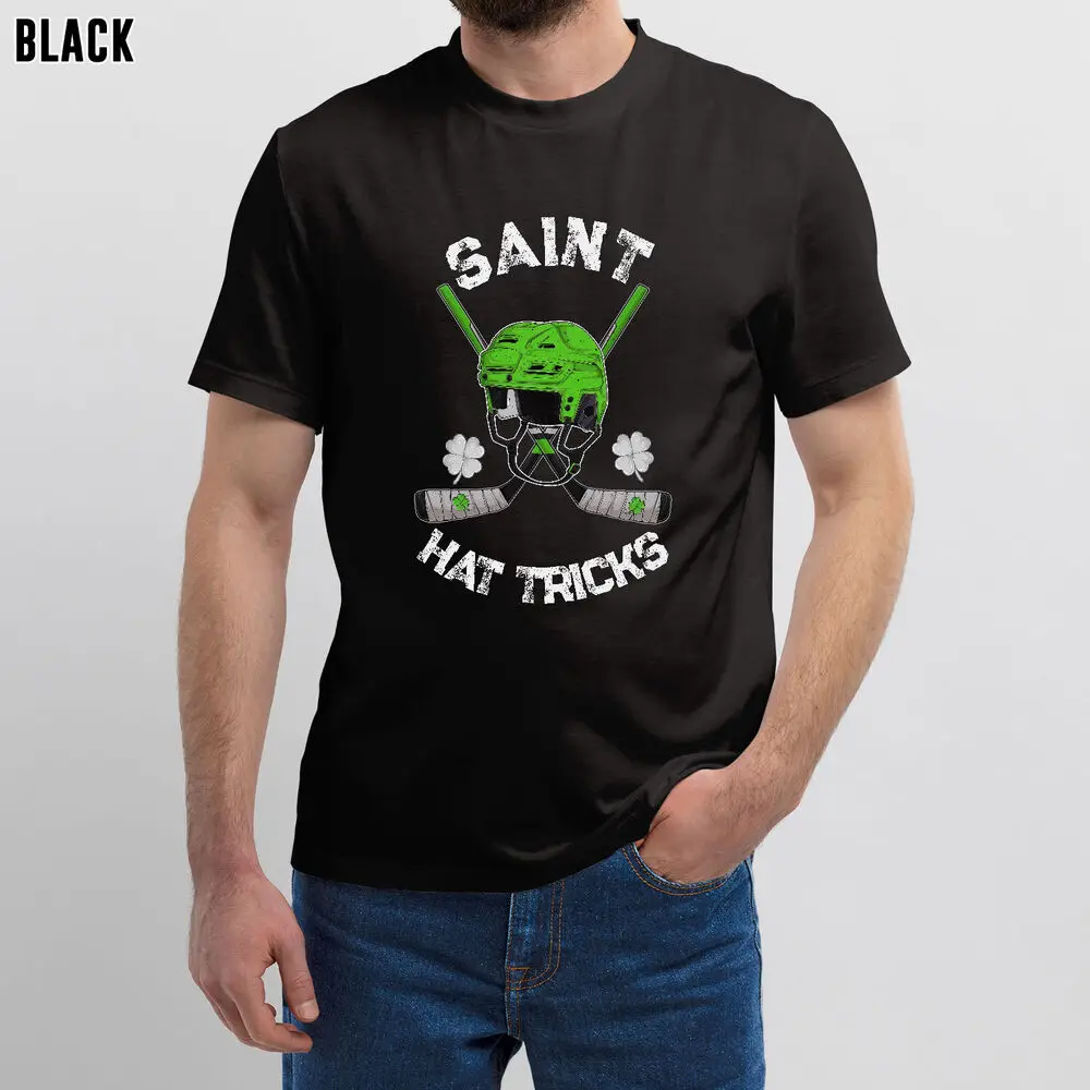 Saint Hat Tricks Hockey Shamrock Lucky St Patrick's Day For Men Women T-shirt