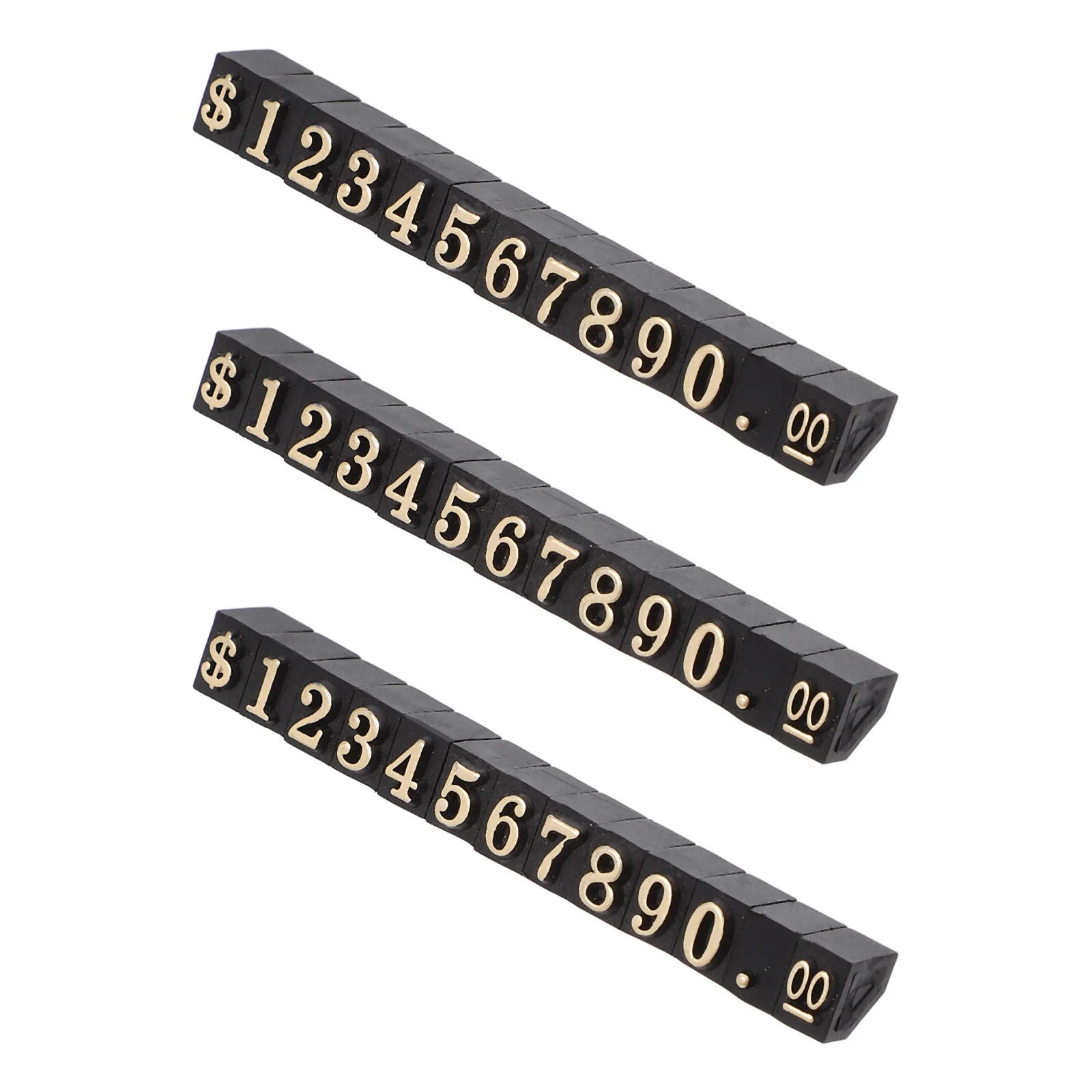 

3pcs Digital Price Tags Adjustable Easel Stand Display Tabs Jewelry Cube Number Pricing Counter Label Sticker