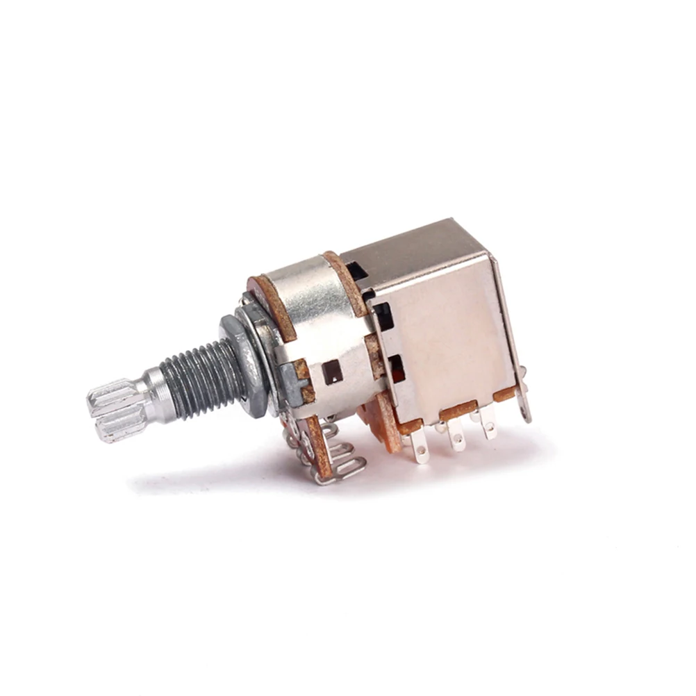 

A500K Ohm Mini Control Potentiometer Coarse Knurling Shaft Easy Install Guitar Volume Tone Replacement Parts Audio Log Linear