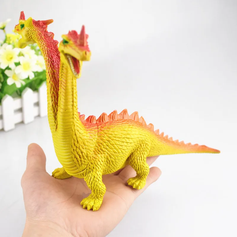 1Pcs Double-headed Dinosaur Model Toy SOFT Sounding Monster Simulation Dinosaur Model Decoration Gift Style Random K32