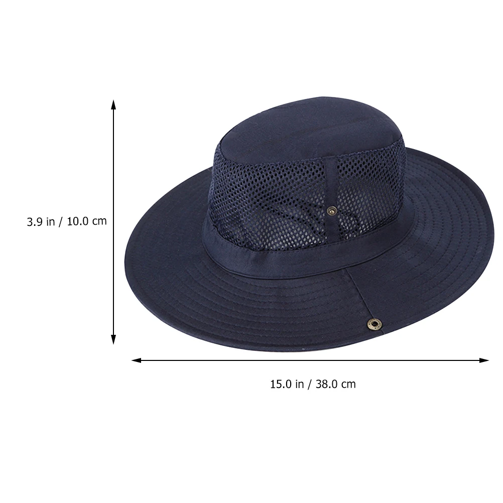 

Cotton Sun Visor Hats Beach Fisherman Cap Large Brim Outdoor Sports Flat Fishing Hiking Sweat Absorption UV Protection
