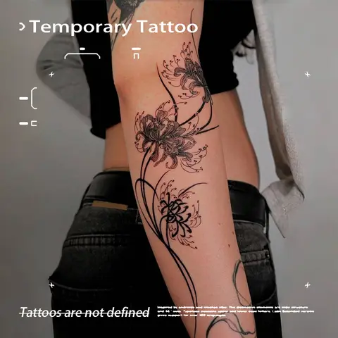 Flores suco de ervas tatuagem adesivos falso tatto tatuagens temporárias à prova dwaterproof água suprimentos e acessórios tatuagem charme ive adesivo
