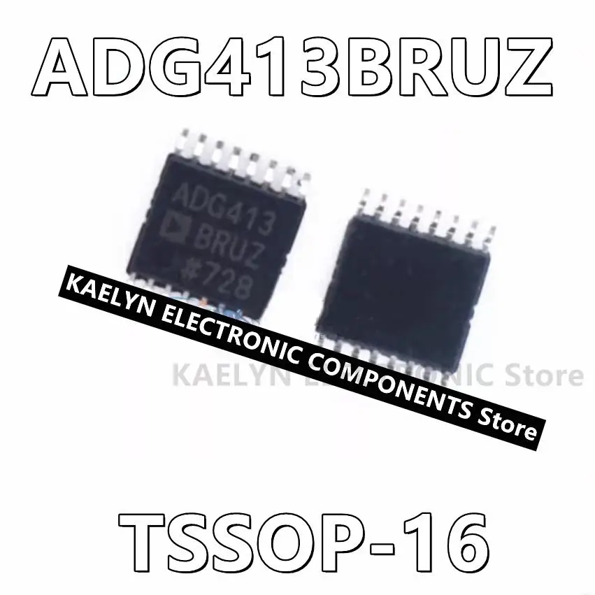 10Pcs/lot ADG413BRUZ ADG413 4 Circuit IC Switch 1:1 35Ohm 16-TSSOP