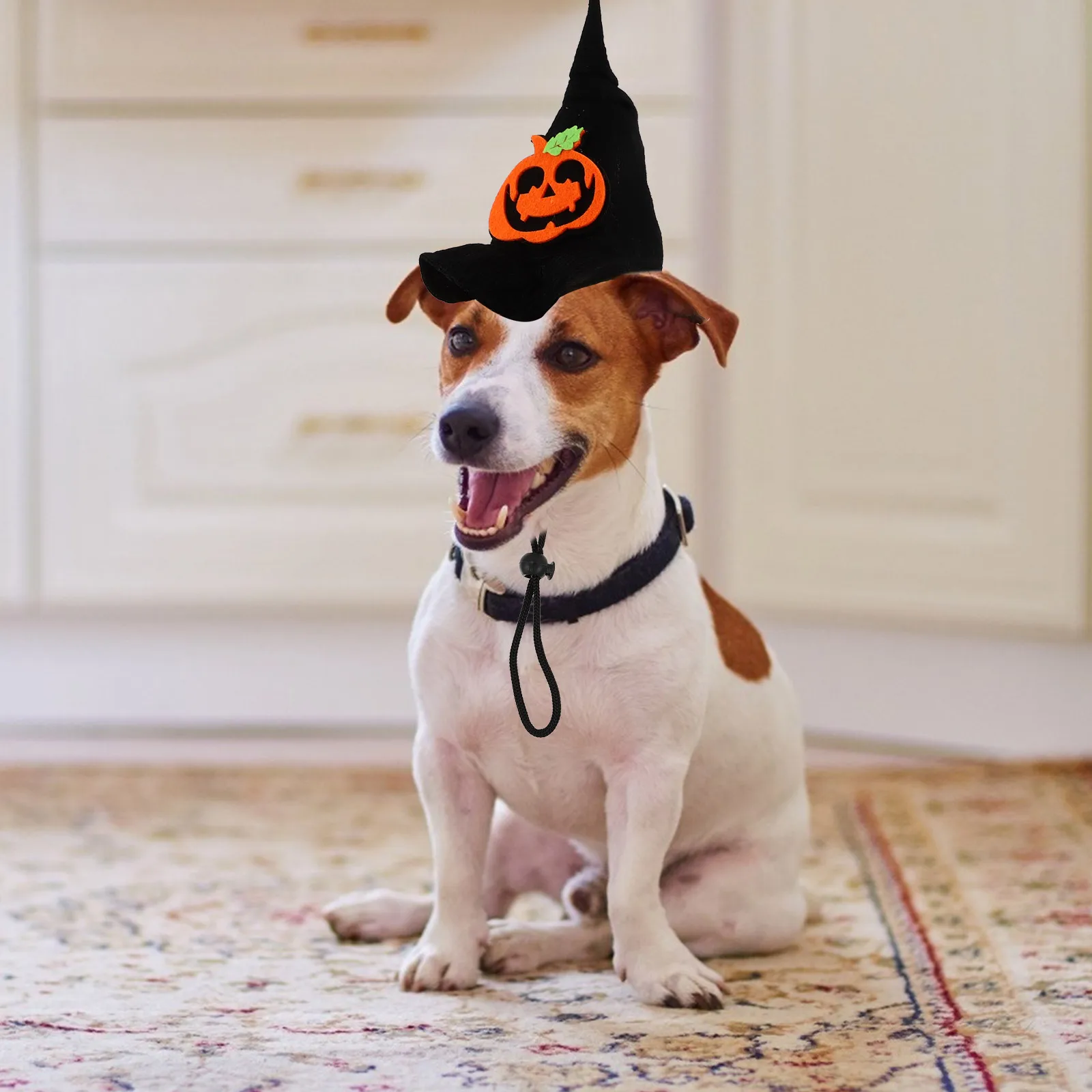 

Halloween Pet Hat Outfit Polyester Funny Accessory Supplies Cat Dog Headgear Headdress Decoration Pumpkin Hat Costume