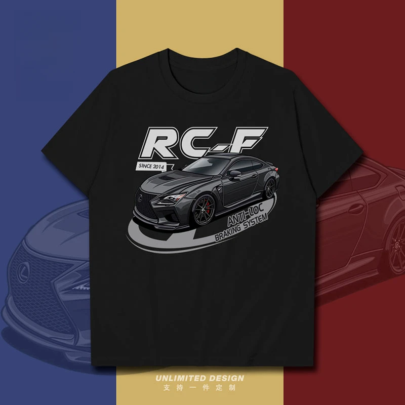 

Lexus RC F Japanese Sports Car Graphic T-shirt Men's and Women's Short Sleeve Breathable Sweat Absorption Motorcycle T-shirt