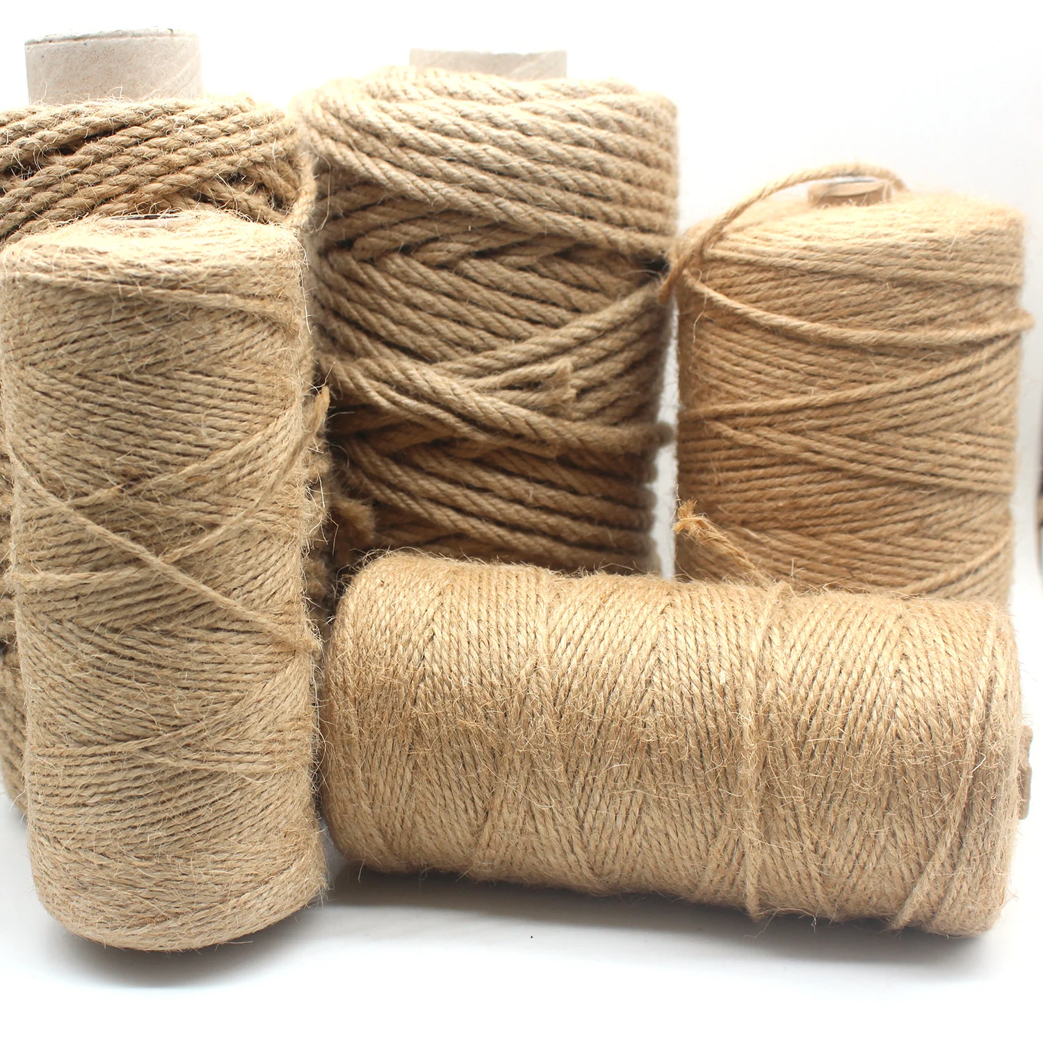 10 Yards Rope Natural Jute Bow Vintage Hemp Burlap Crafts DIY Fabric Gift Wrap Sewing Party Wedding Christmas Decortion