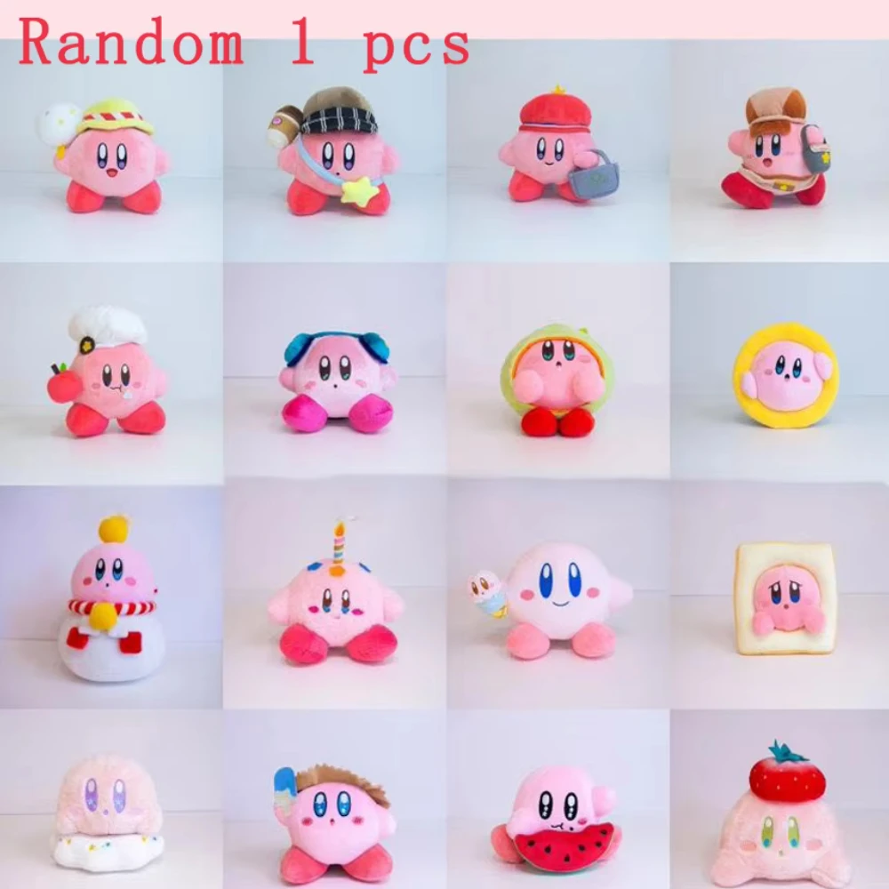 Peluche de Kirby Kawaii, Kirby Estrella Gris, Kirby Fantasma, Kirby Rosa, Azul, Verde, Rojo, Juguete de Peluche, Lindo Peluche de Kirby Estrella Corazón, Regalo de Cumpleaños para Niños