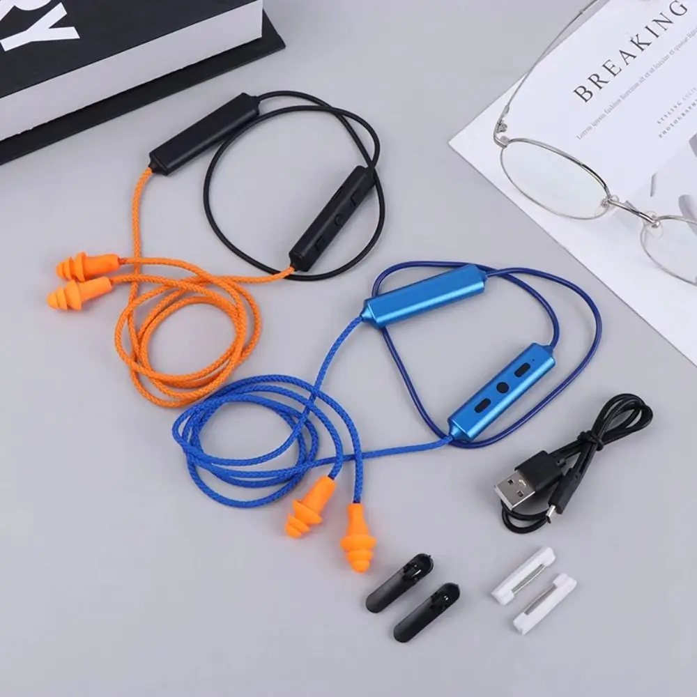 Noise Suppression Working Earbuds with Collar Clip Rechargeable Wireless Bluetooth Earbuds Not Easy To Fall Off 3D Stereo