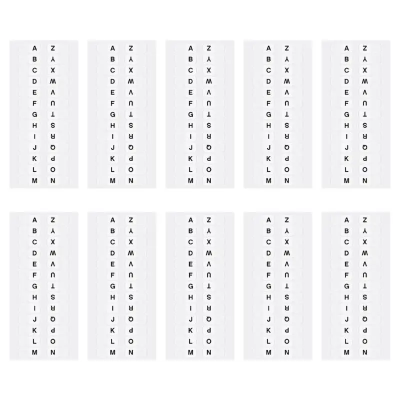 R53C 10 Sheets Colored PET Plastic Index Tabs Waterproof Adhesive PET Label Sticker For File Classification And Color Coding