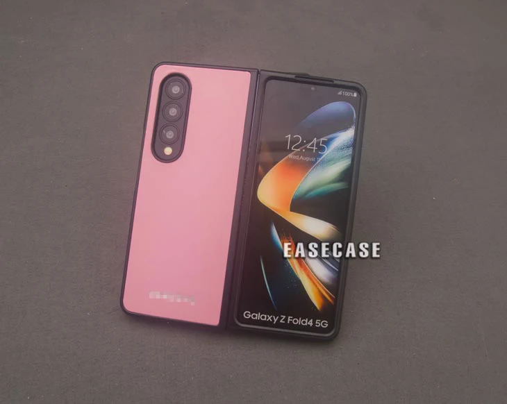 F1 Custom-Made DIY Genuine Leather Case for Samsung Galaxy Fold 4 Pink