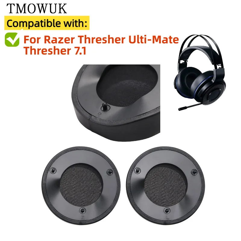

1 Pair Replacement Foam Ear Pads Pillow Cushion Cover for Razer Thresher Ulti-Mate Thresher 7.1 Headphone Headset