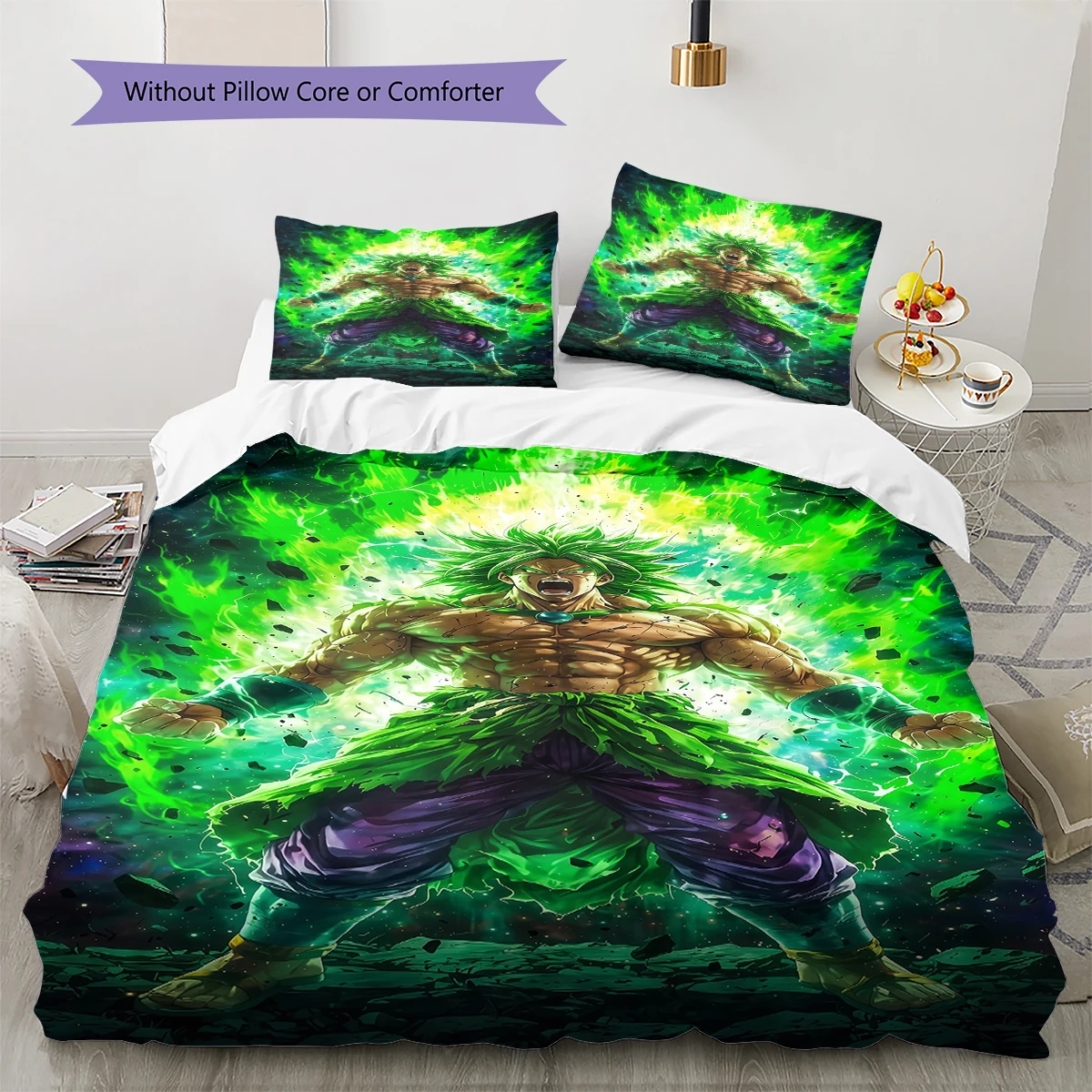 Son Goku Broli Soft and Comfortable Duvet Cover, Children's Bedding Set Gift, Extra Large Size, Various Sizes Available