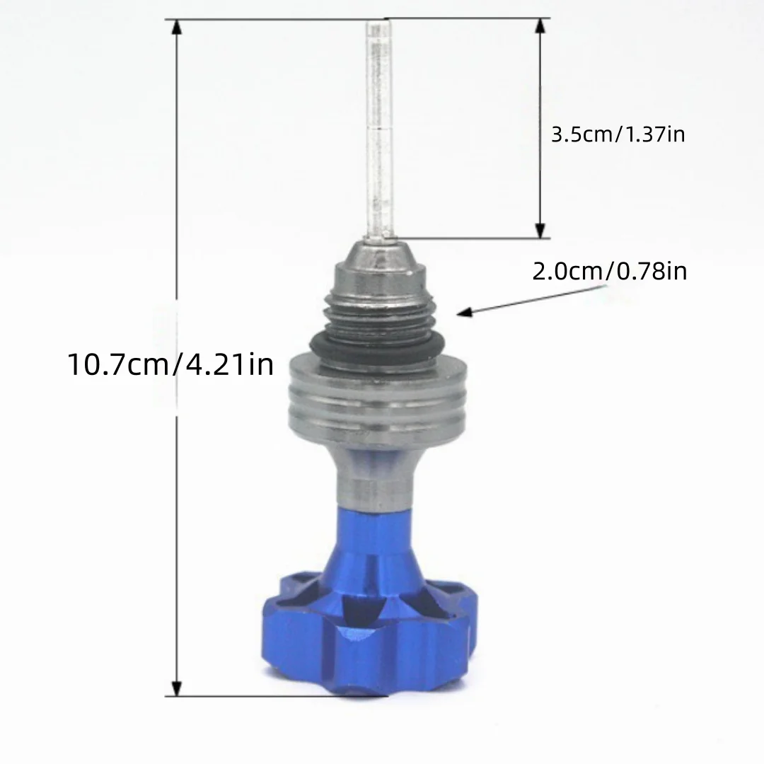1pcs Aluminum Motorcycle Engine Oil Dipstick Filler Cap Plug Crankcase Oil Level Gauge For Scooter Universal Parts Accessories