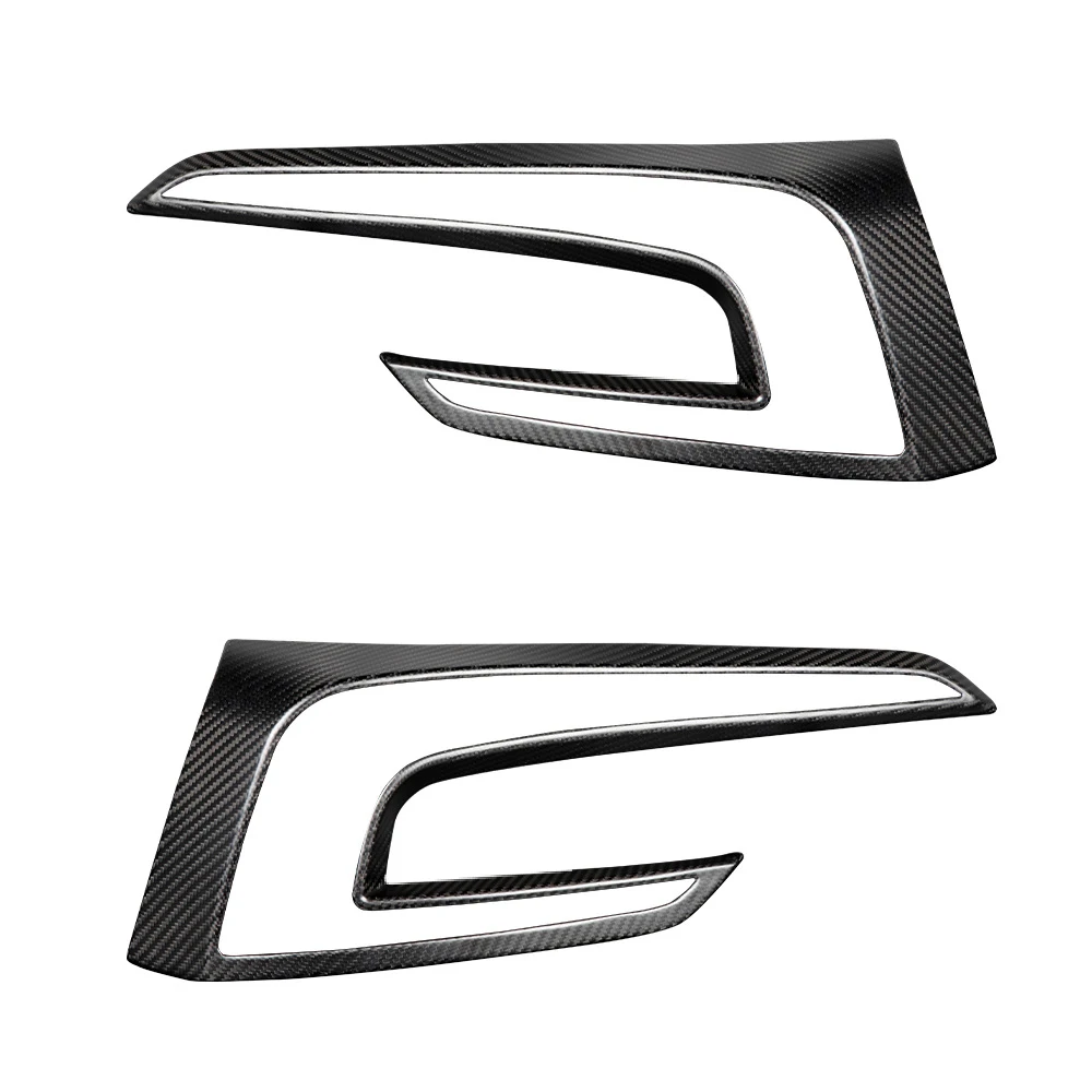 For Tesla Highland Model 3 2024 Car Exterior Real Carbon Fiber Rear Taillight Decoration Tail Light Frame Cover Trim