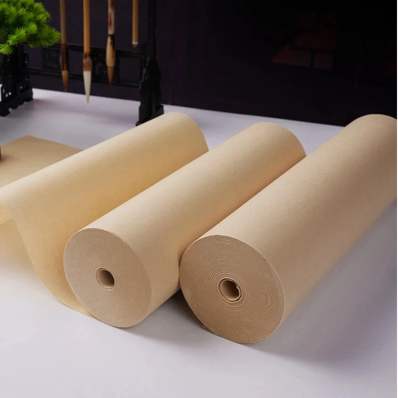 rouleau-de-papier-xuan-de-100-metres-papier-de-riz-vierge-mi-cru-mi-cuit-epais-pour-la-calligraphie-la-peinture-la-pratique-artistique-fournitures-artistiques