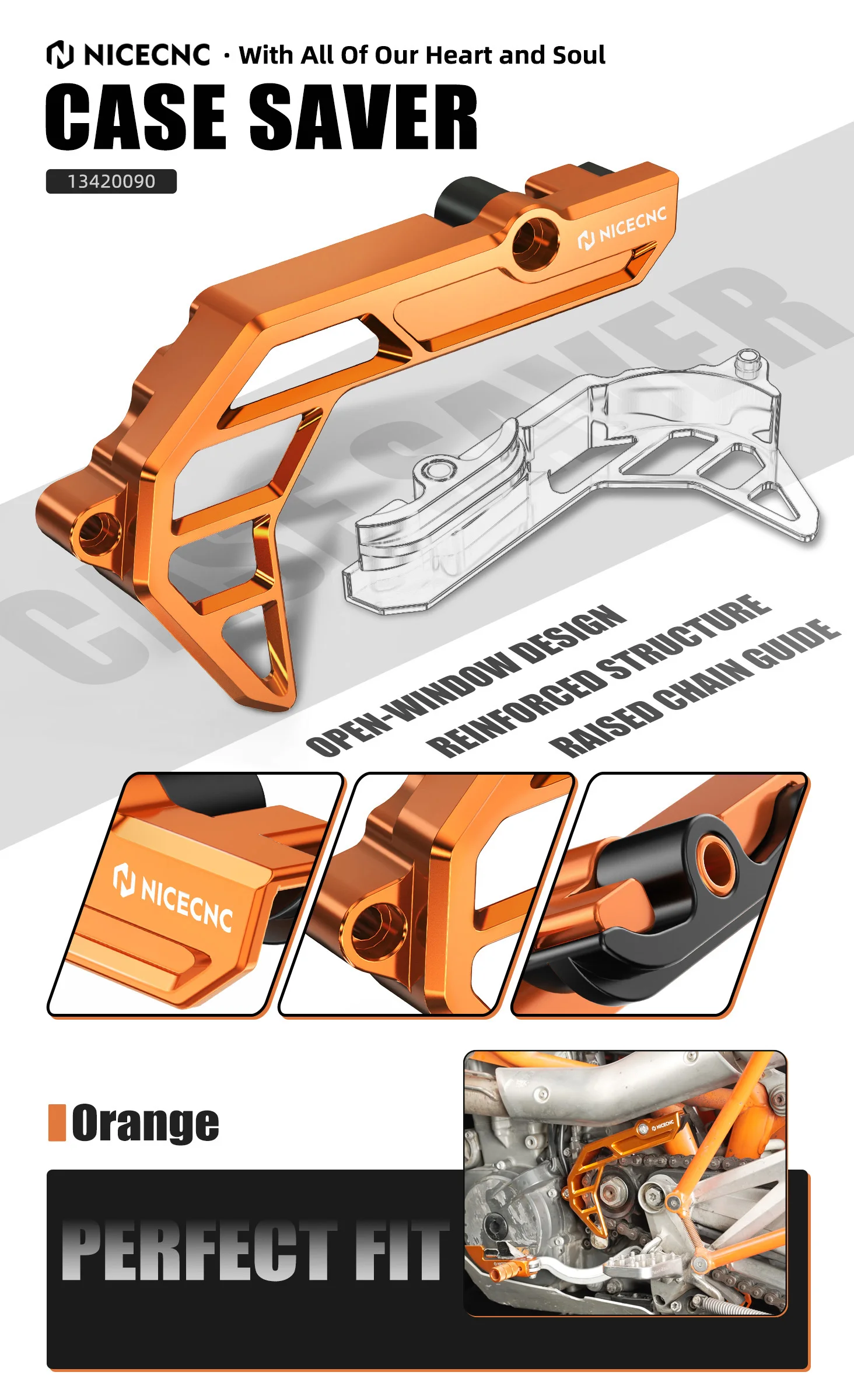 (EU-Lager) NICECNC Für KTM 690 Enduro R 690 SMC R 2009-2025 Kettenschutz für Husqvarna 701 Enduro GasGas 700 – Detail 8