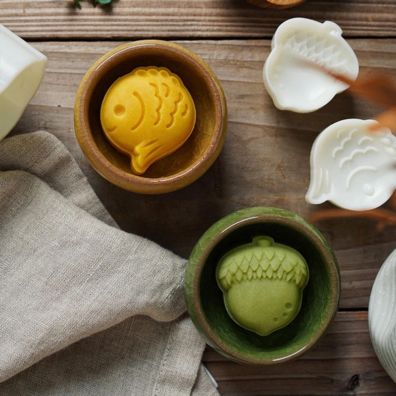 Acorns Shaped Mooncake Stamp Baking Mooncake Accessories for Mid-Autumn Festival Drop shipping