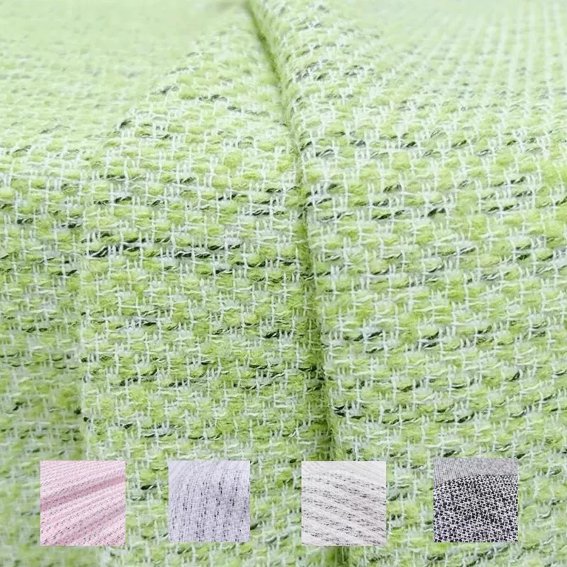 

Модная плетеная твидовая ткань зеленого цвета для женской куртки, платья, костюма, пальто, сумки, твидовая ткань «сделай сам», шитье