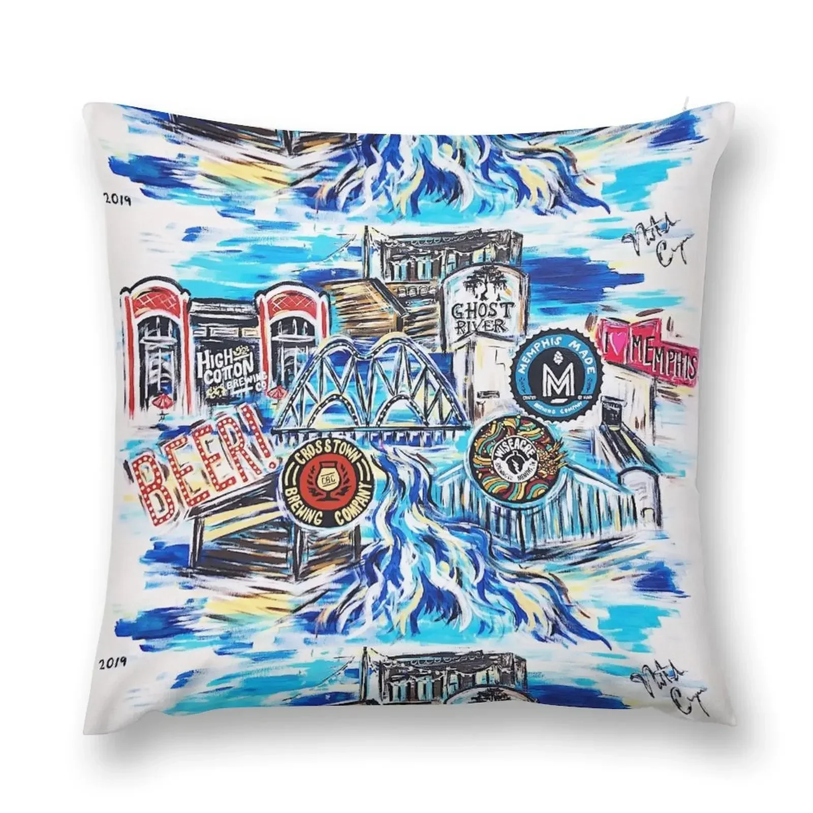 Pop Art Memphis Breweries Throw Pillow Anime Cushions For Decorative Sofa pillow