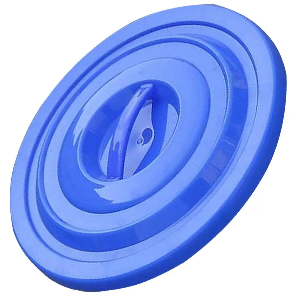 

Plastic Trash Can Lid Smooth Surface Easy Installation Wind Rain Proof Large Round Garbage Bin Cover Outdoor Replacement