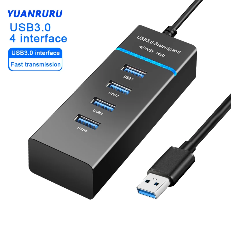 Concentrador de puertos USB 3,0, expansor múltiple de alta velocidad, 7 puertos, accesorios para Pc