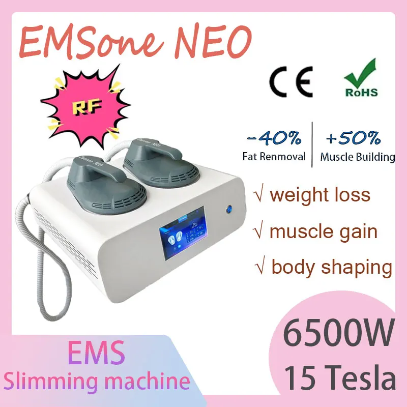 ขายร้อน EMS Body Shaping 6500W 15 Tesla RF เทคโนโลยี Burns ไขมันกระตุ้นกล้ามเนื้อ EMSone NEO Shaping อุปกรณ์ความงาม