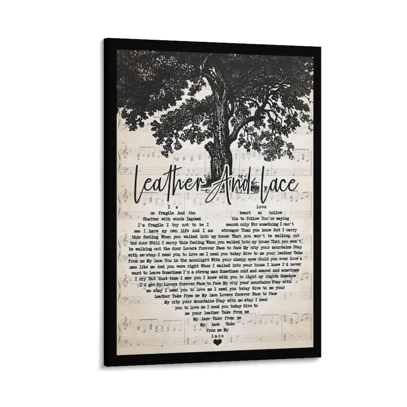 

Stevie Nicks – Leather and Lace Lyrics Gift Canvas Painting poster anime living room decoration house decoration