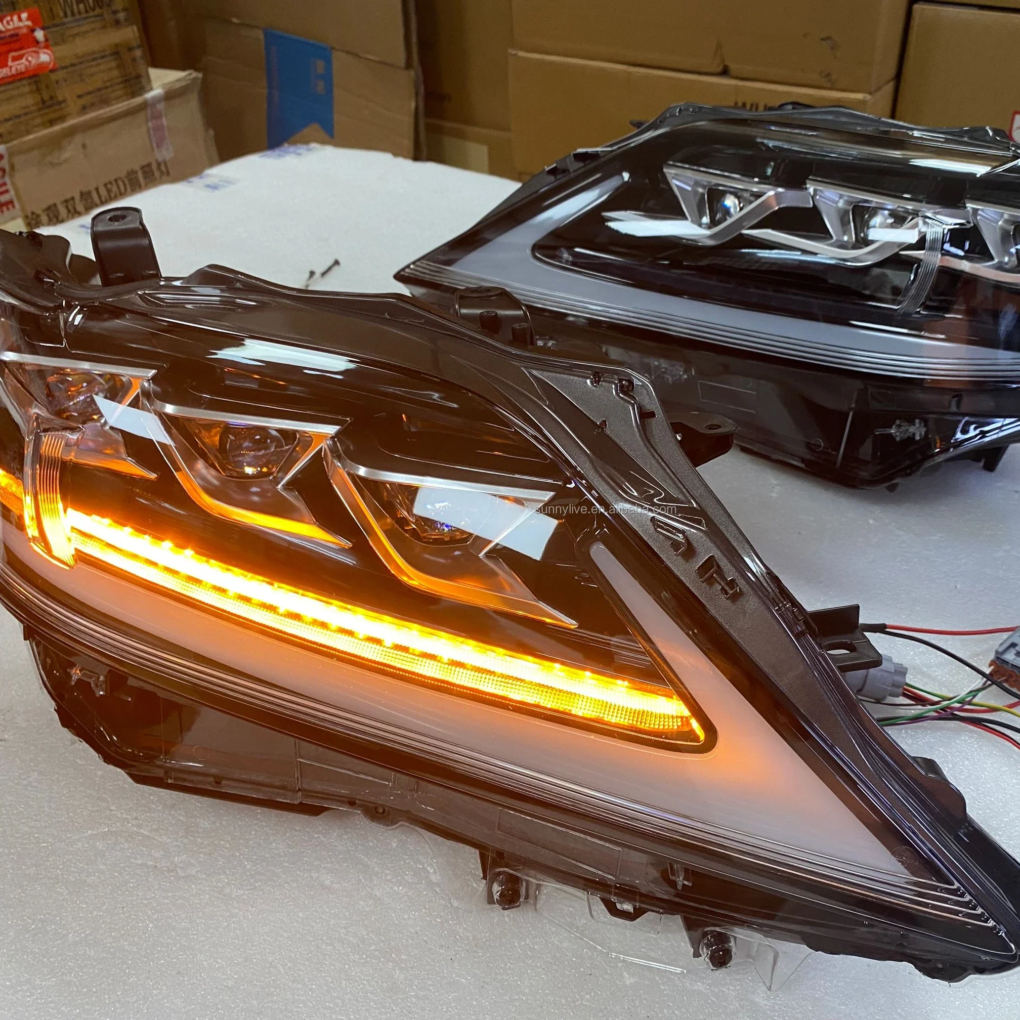 

AirowNew Arrival Full Led Lights For Lexus RX450H 2011-2014 LED Head Lamp Headlights Black Housing JS